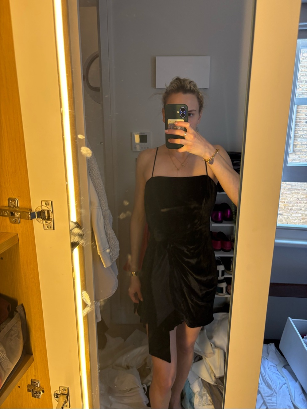 Cinq a Sept Black Velvet Kiki Dress